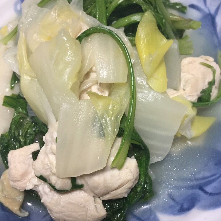 白菜と鶏胸肉の煮物